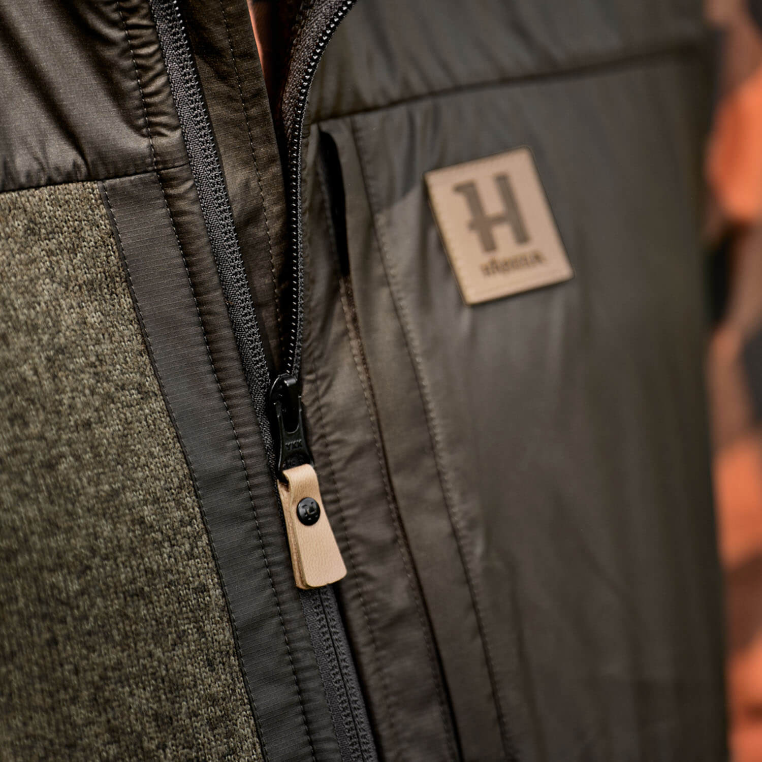  Härkila Gilet in pile Kalix (verde salice/marrone ombra)