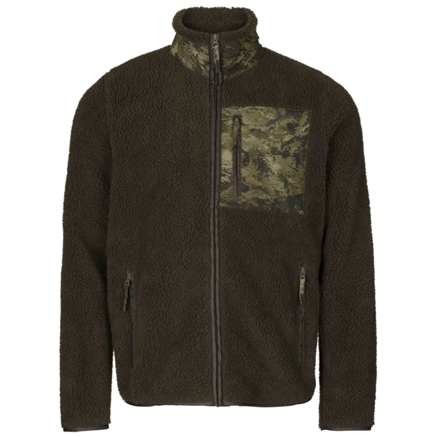  Seeland Giacca in pile Zephyr (Grizzly Brown/InVis Green) - Giacca da caccia