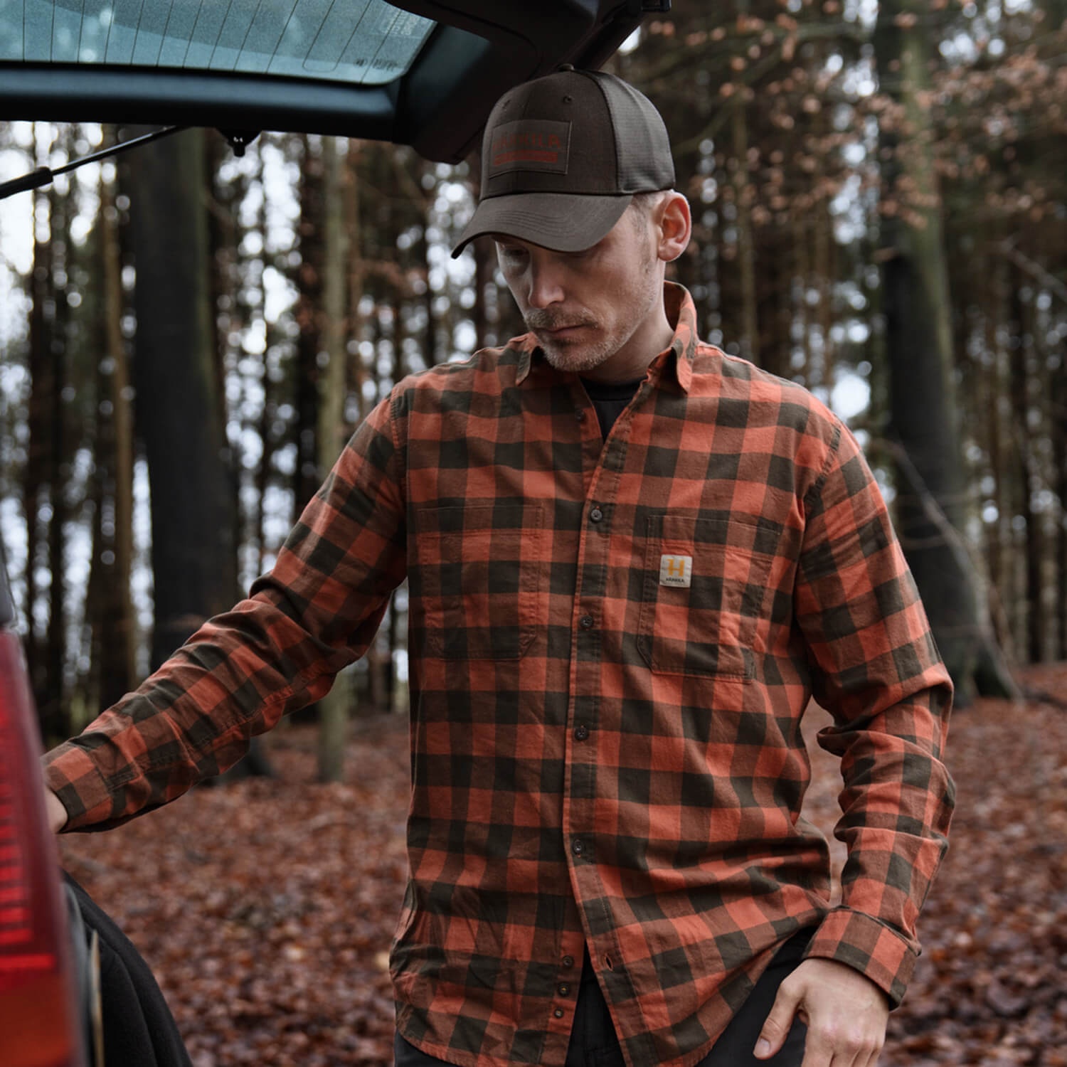 Härkila Jagdhemd Scandinavian (Autumn Orange Check)
