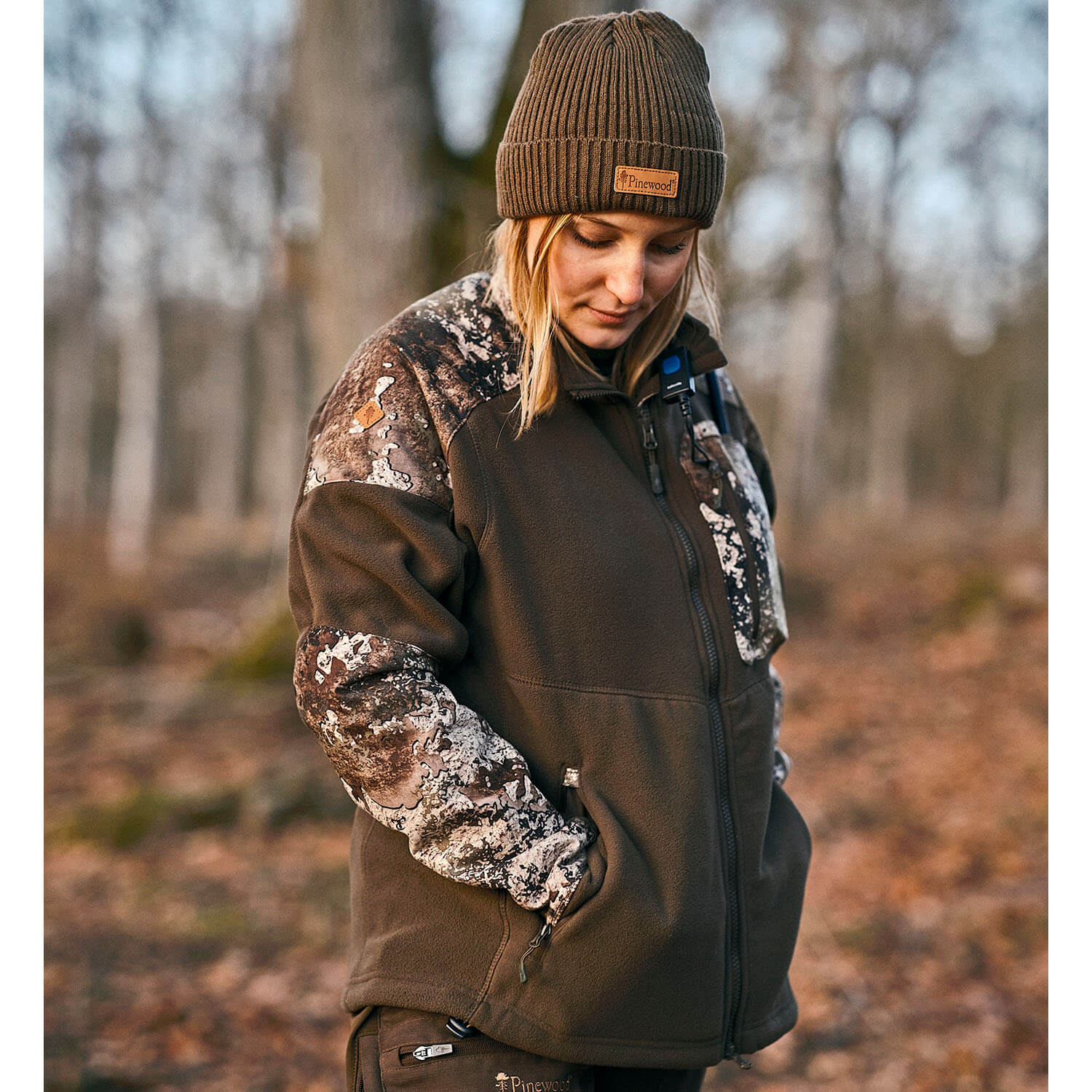  Pinewood Giacca in pile da donna Smaland Camou