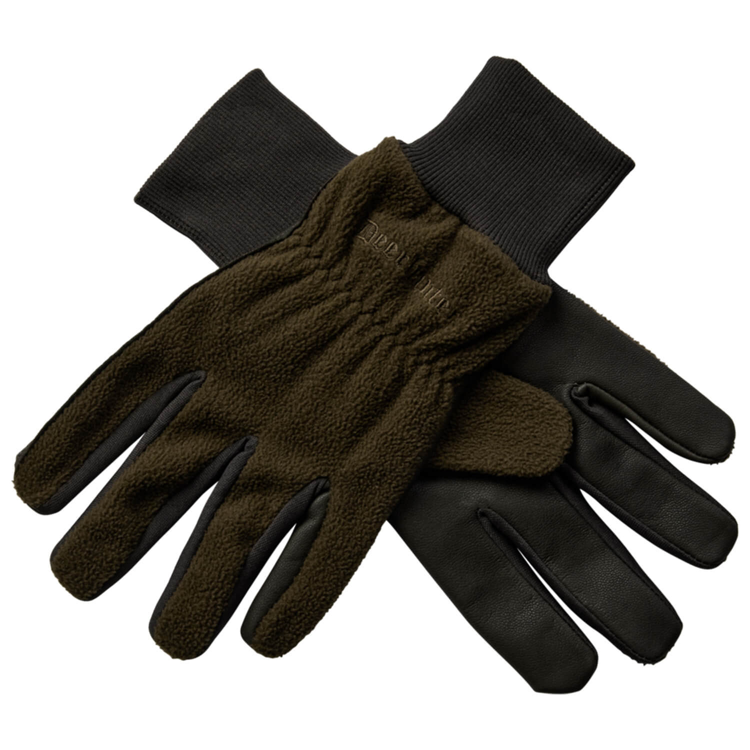 Deerhunter Fleecehandschuhe mit Leder (Art Green) - Schwarzwildjagd