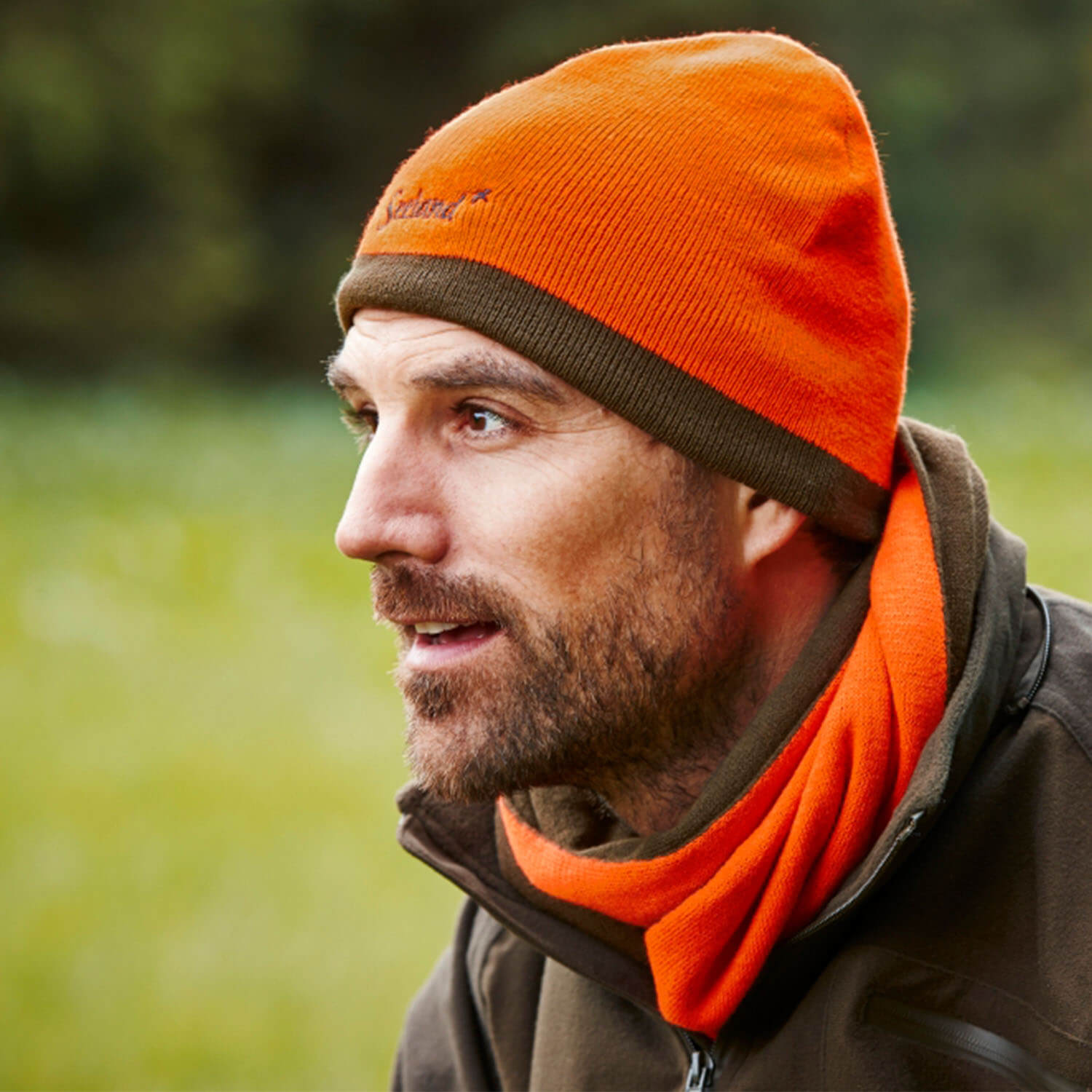  Seeland Sciarpa reversibile Ian (arancione Hi-Vis/verde pino)