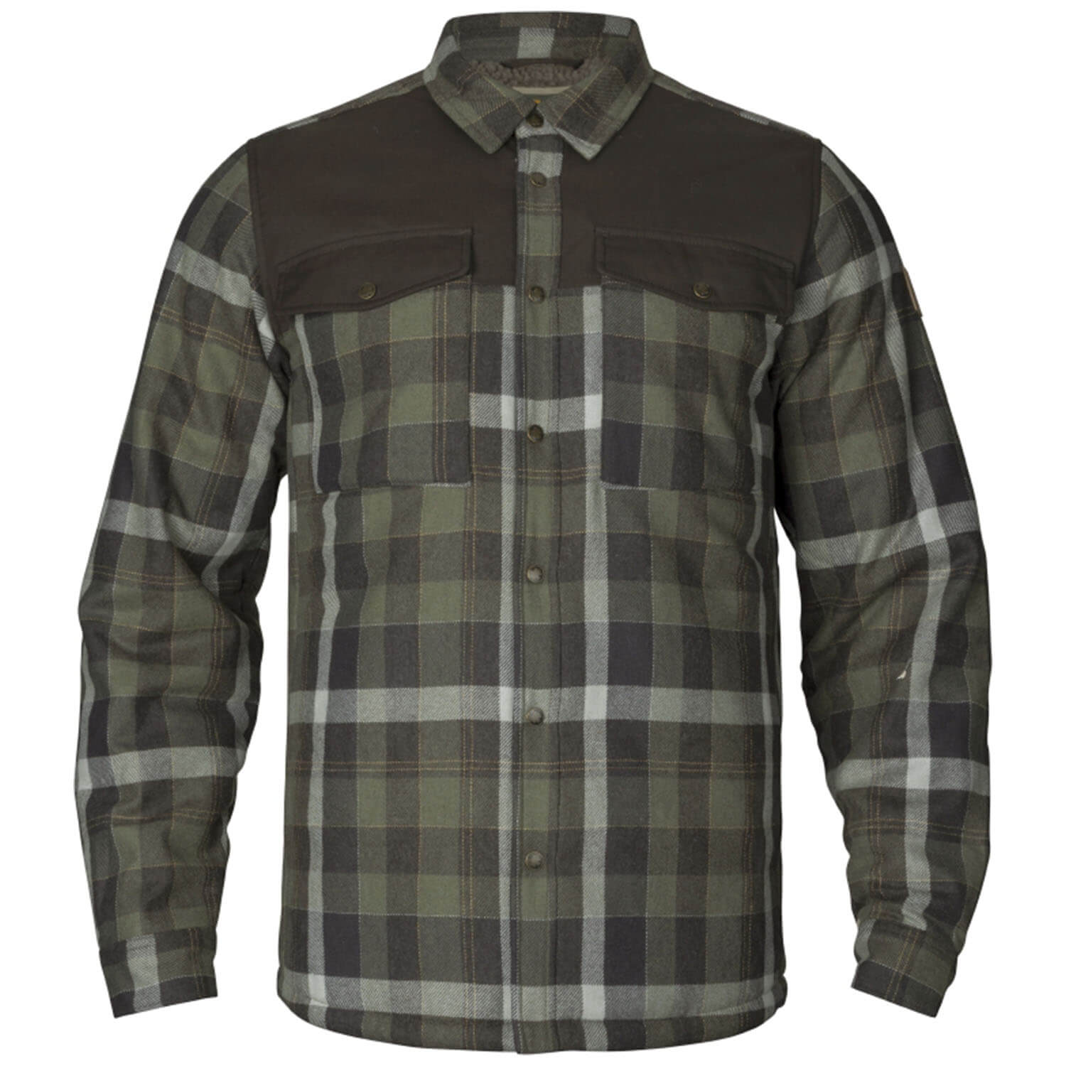  Härkila Giacca camicia isolata in lana Asmund (Verde/Fantasma) - Camicie da caccia