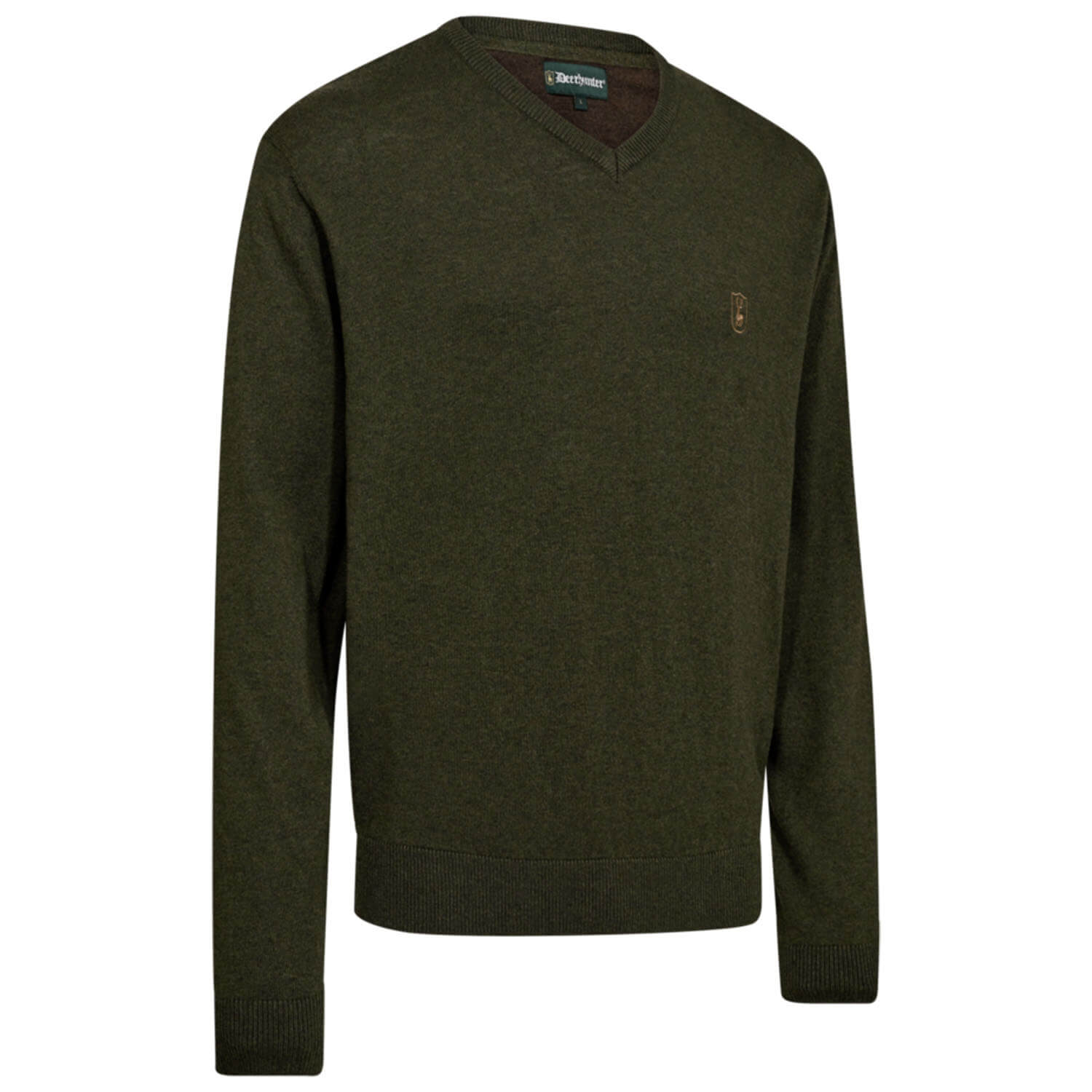  Deerhunter Maglia Harrington con scollo a V (verde) - Magliette da caccia