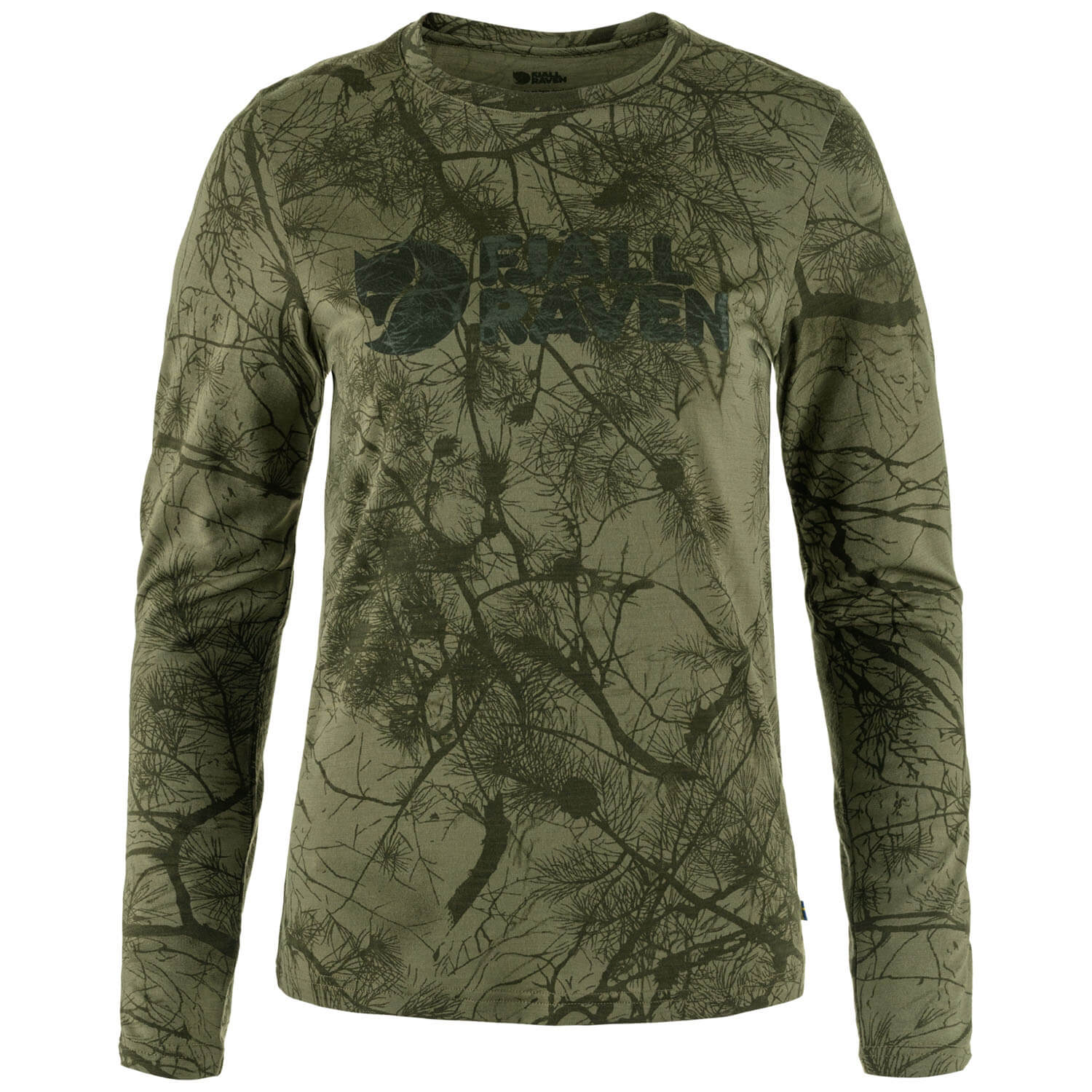  Fjällräven Maglietta LS da donna in lana Värmland (verde mimetico) - Camicette e camicie