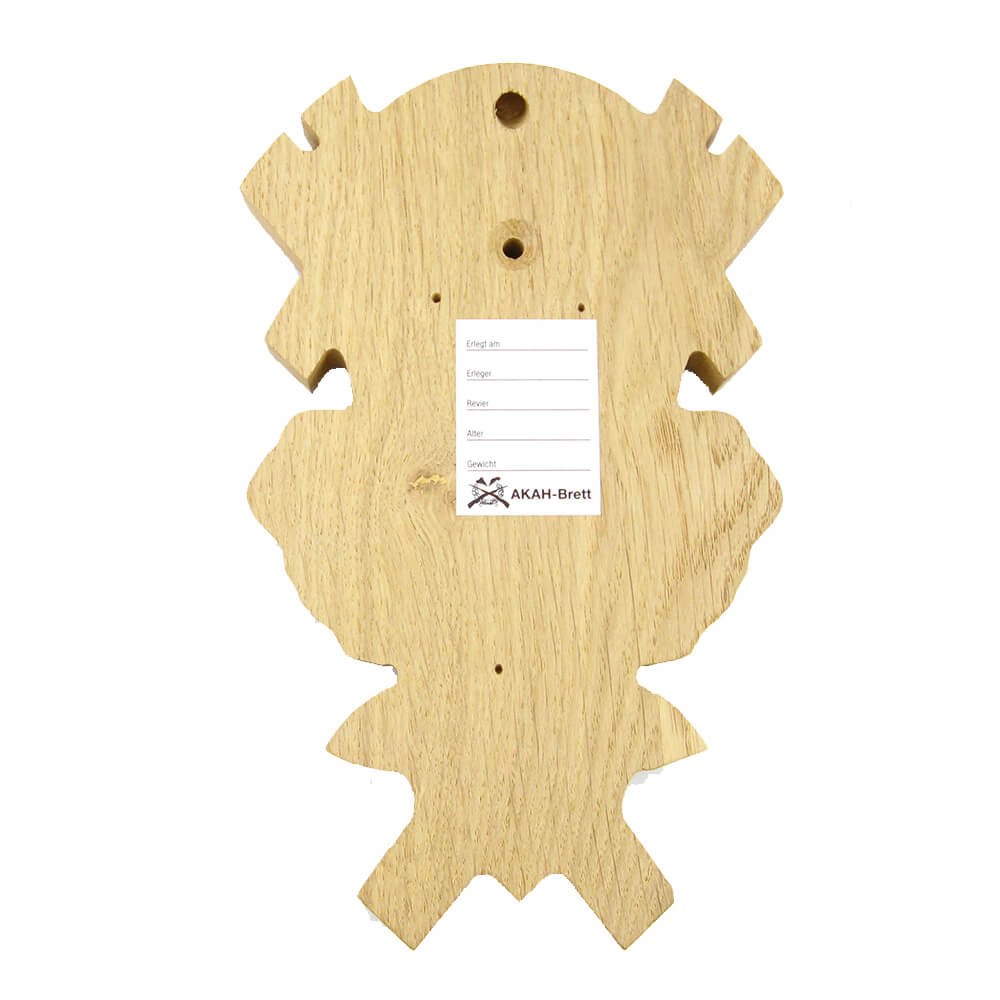  Tavoletta per trofei con scomparto in pino (di colore chiaro, decorato)