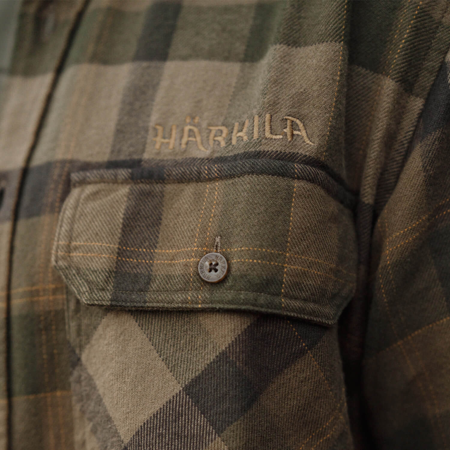 Härkila Asmund Hunting Shirt (Beach Green Check)