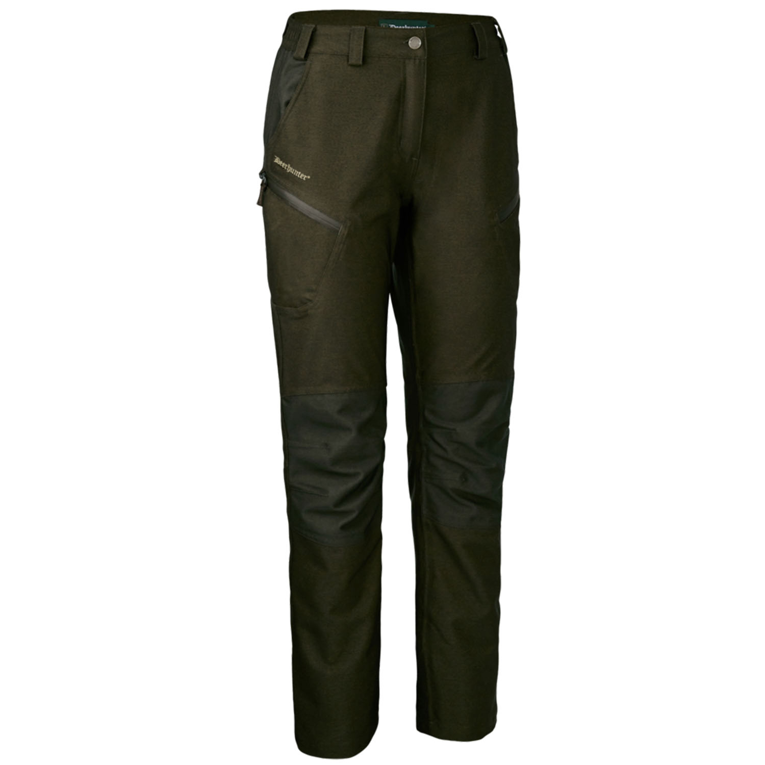  Deerhunter Pantaloni Softshell Lady Chasse (Olive Night Melange) - Pantaloni da caccia