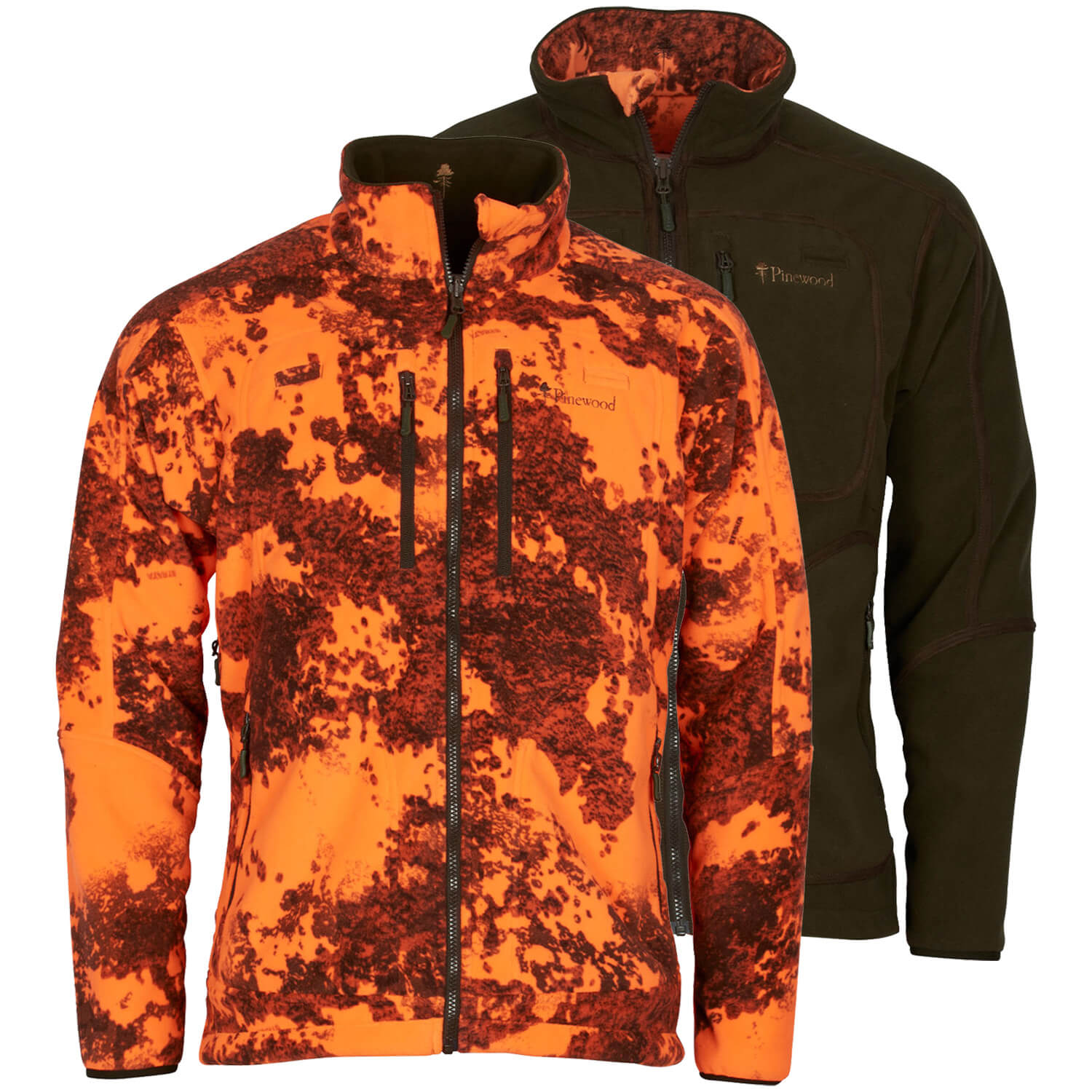  Pinewood Giacca reversibile Furudal (Strata Blaze/Brown) - Battuta di caccia