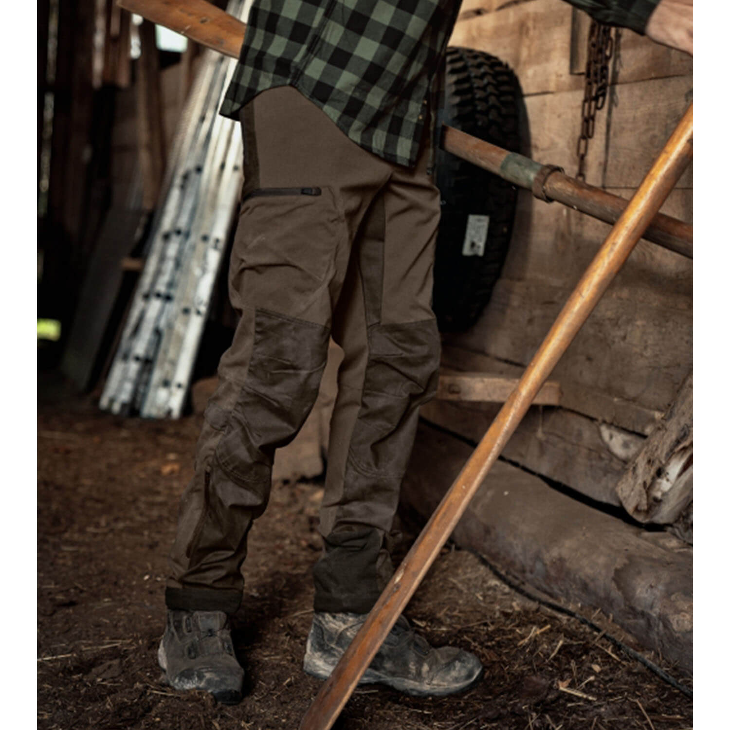  Härkila Pantaloni da caccia Ragnar (marrone ardesia/verde salice)