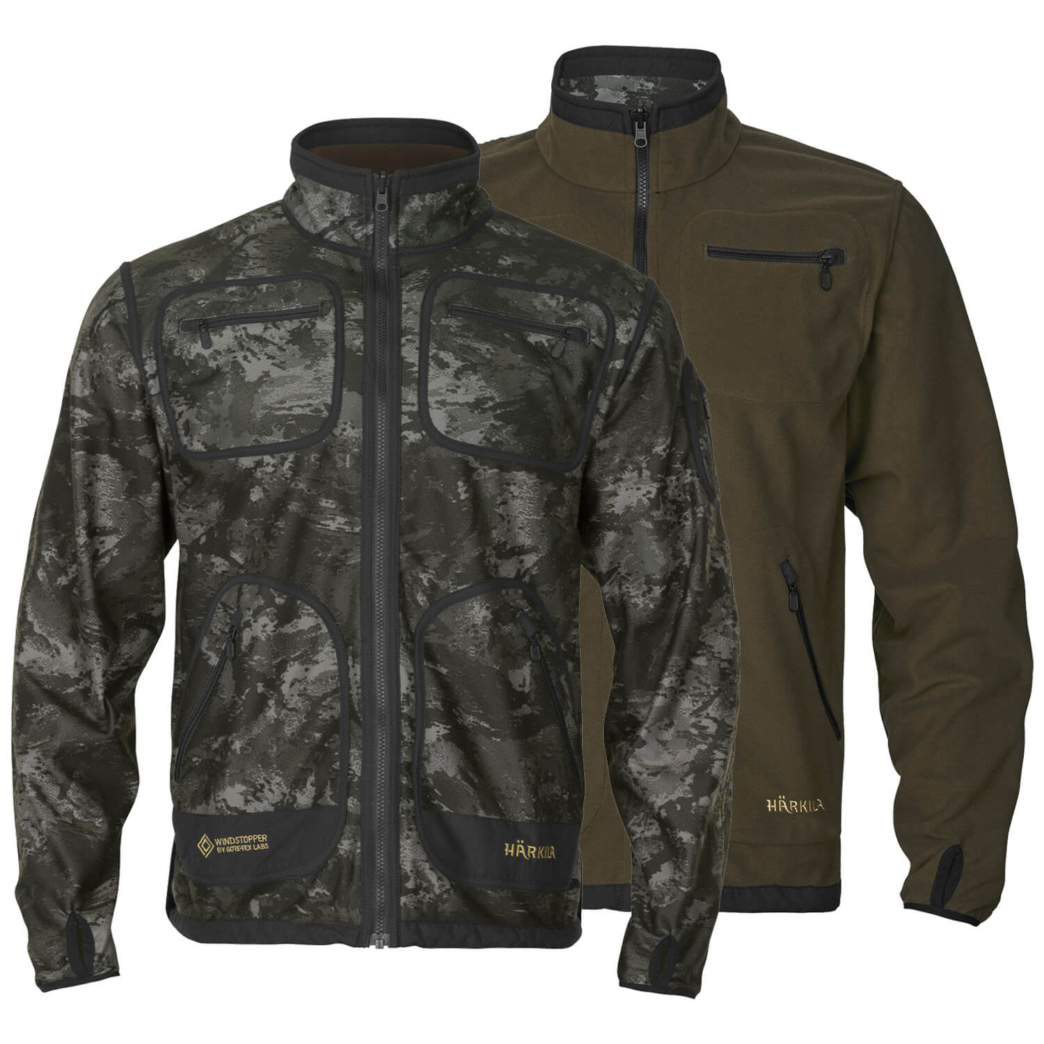  Härkila reversibile giacca Kamko Noctyx WSP (Verde/AXIS MSP Nero)