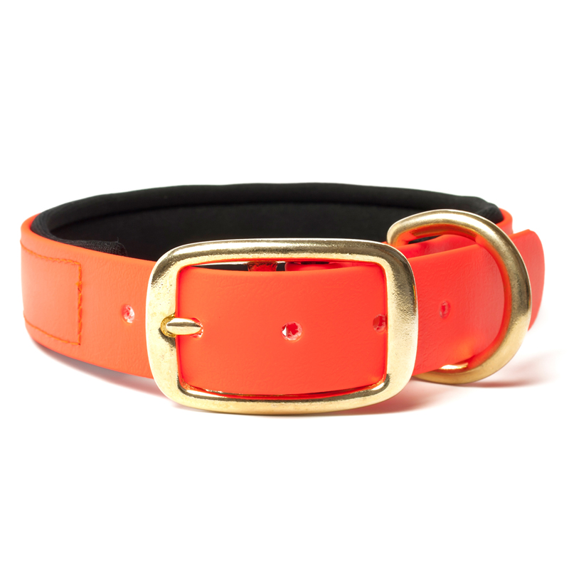  Mystique Collare BioThane Neoprene Deluxe (arancione) - Guinzagli e collari
