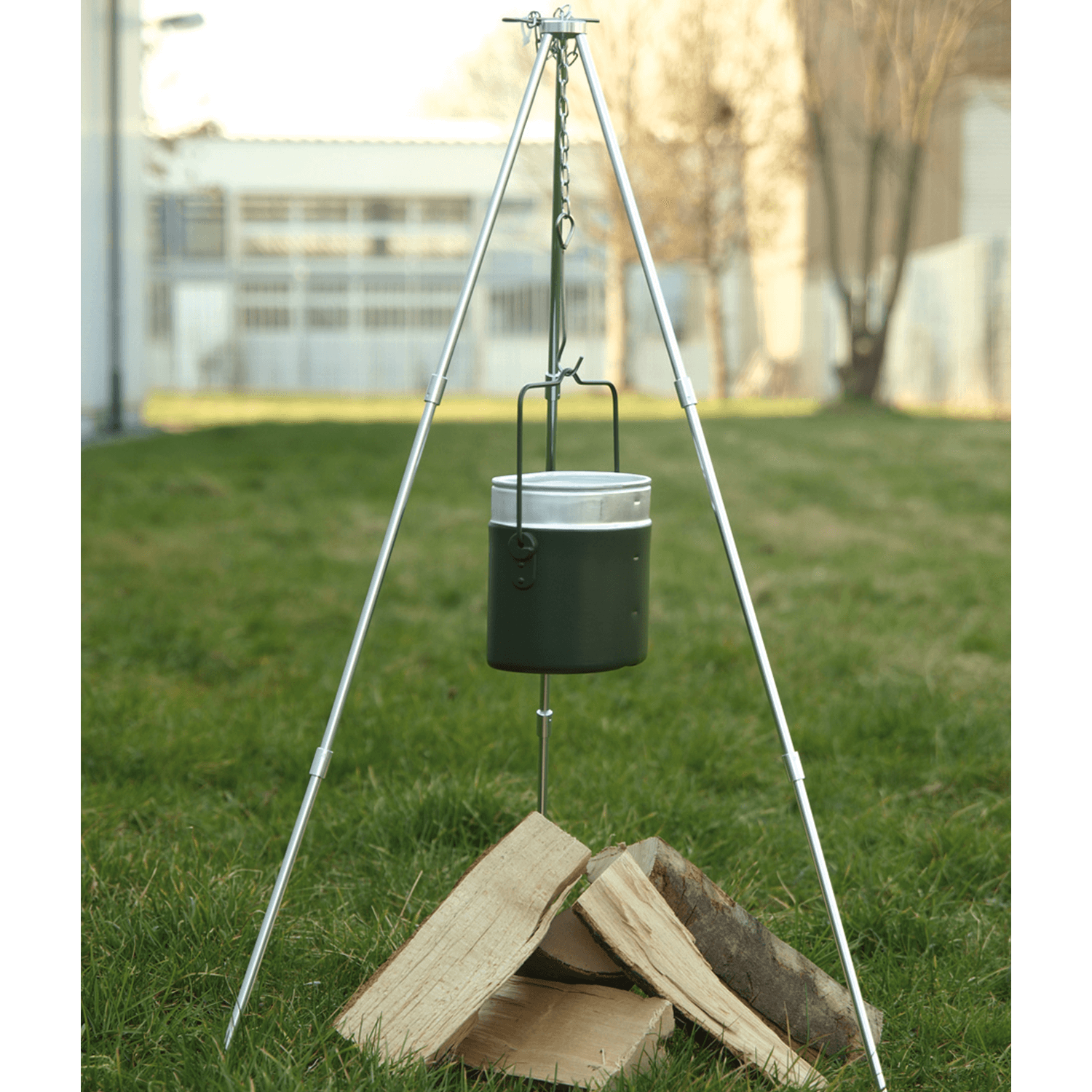  MIL-TEC Treppiede per caldaia girevole - Cucina da campo