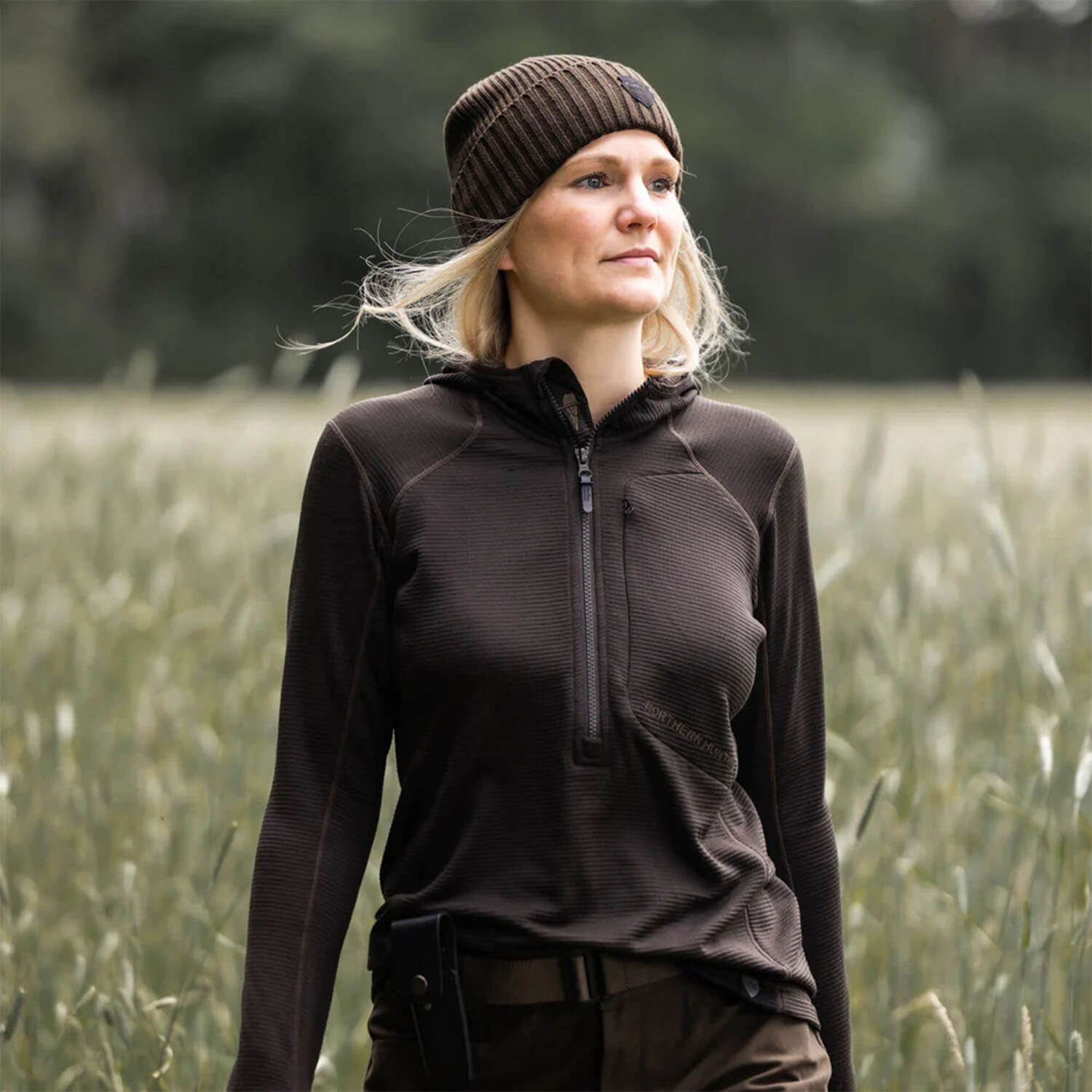  Northern Hunting Donna mezza zip Hilda (verde scuro)