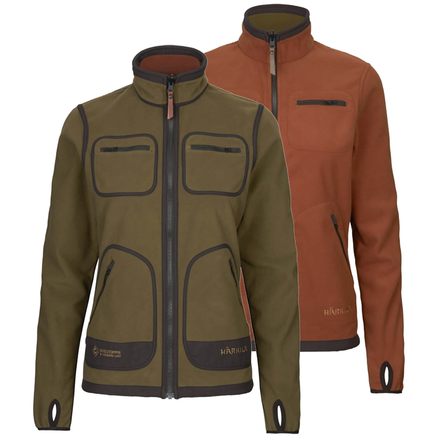  Härkila Giacca reversibile da donna Kamko (Dark Olive/Arabian Spice) - Battuta di caccia