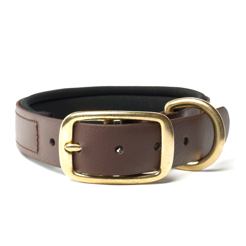  Mystique Collare BioThane Neoprene Deluxe (marrone) - Guinzagli e collari