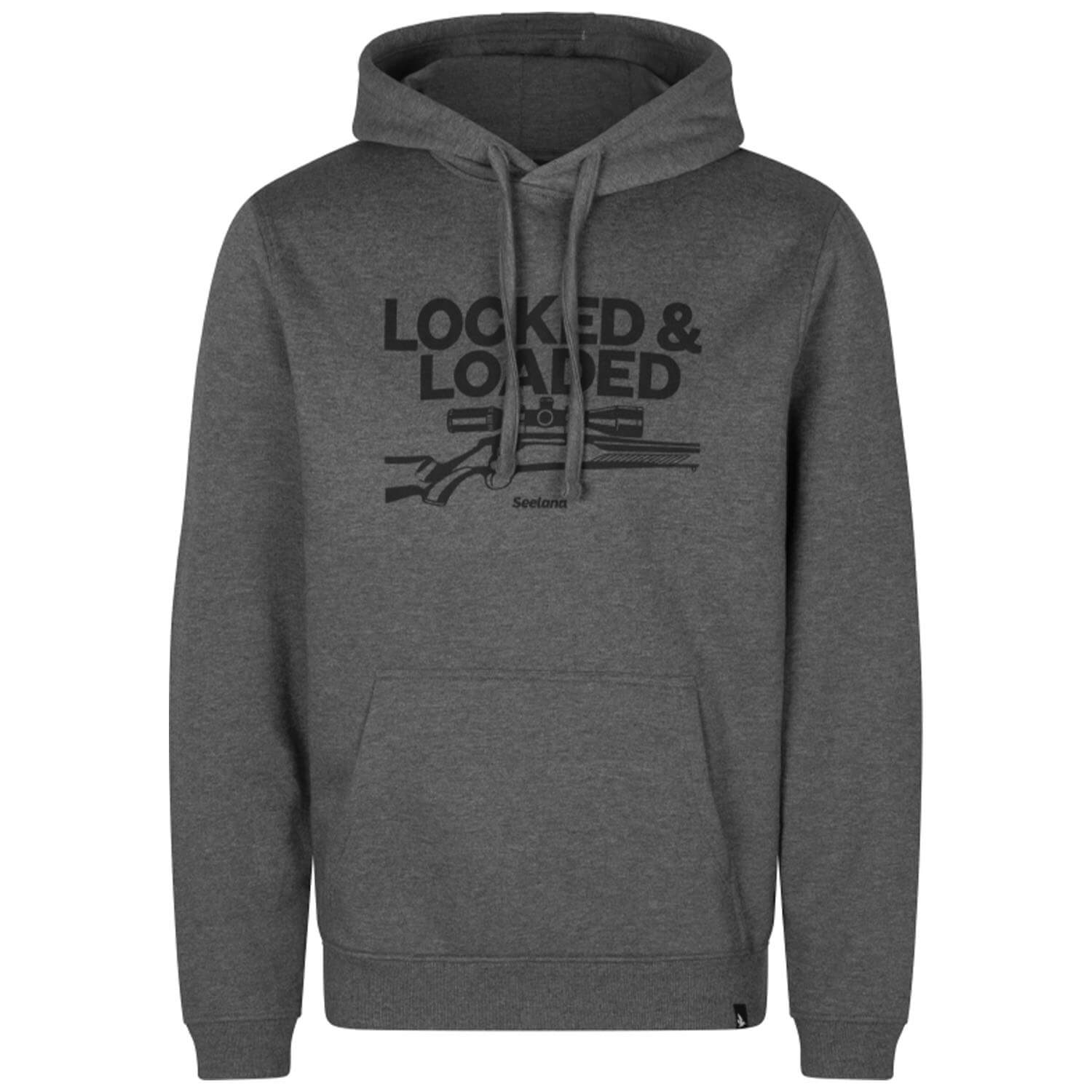  Seeland Felpa da caccia con cappuccio Loaded (Grigio Melange) - Magliette da caccia