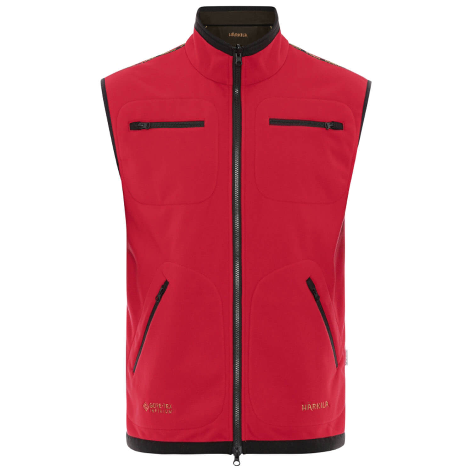  Härkila Gilet in pile Kamko (marrone/rosso)