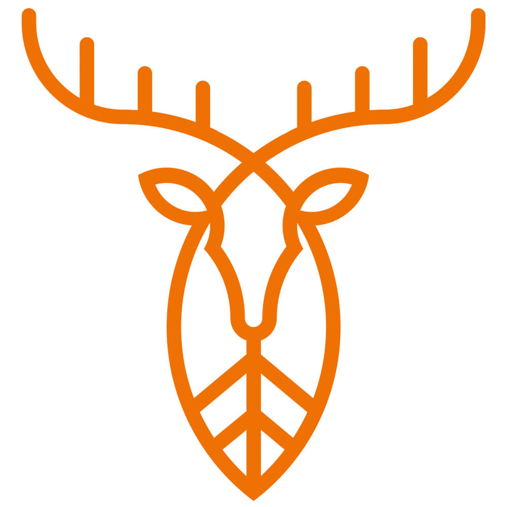  Pirscher Adesivo del cervo (arancione)