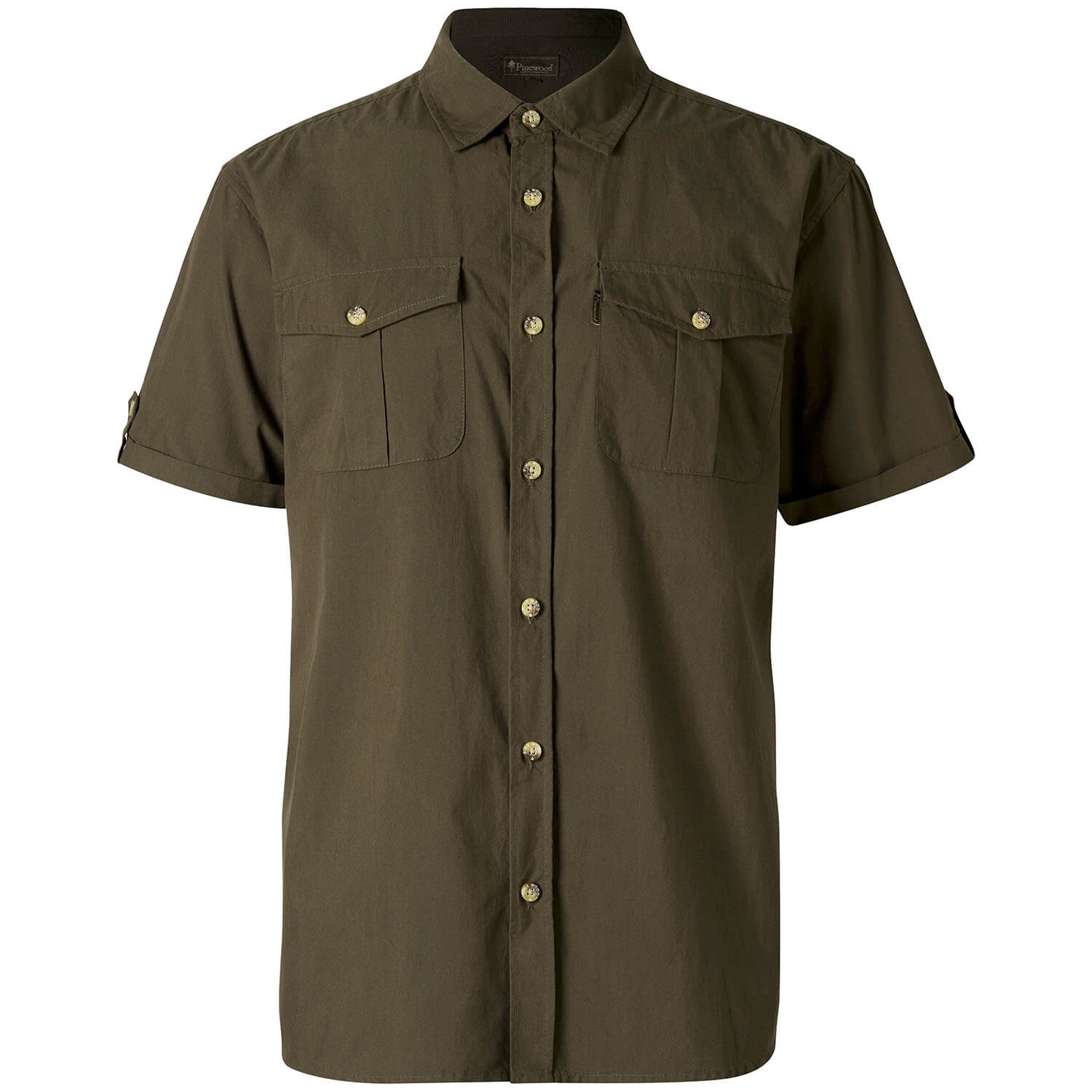  Pinewood Camicia Safari a maniche corte (verde muschio) - Camicie da caccia