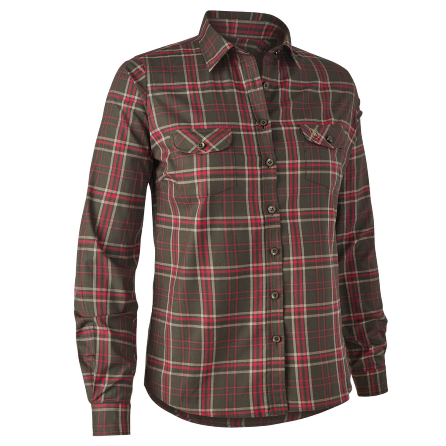  Deerhunter Camicia da caccia Lady Elena (a quadri verdi) - Camicette e camicie