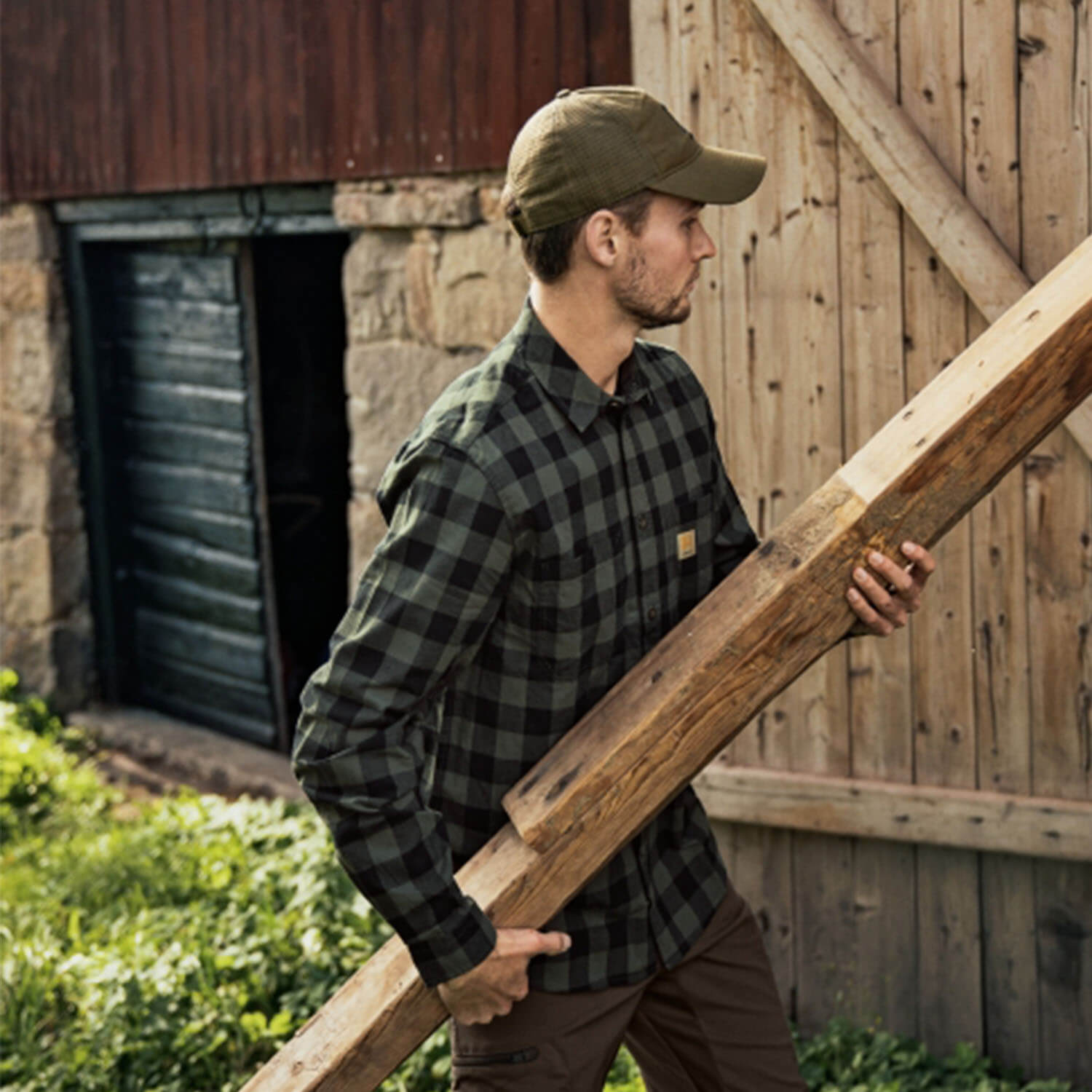  Härkila Camicia da caccia Scandinavian (verde check)