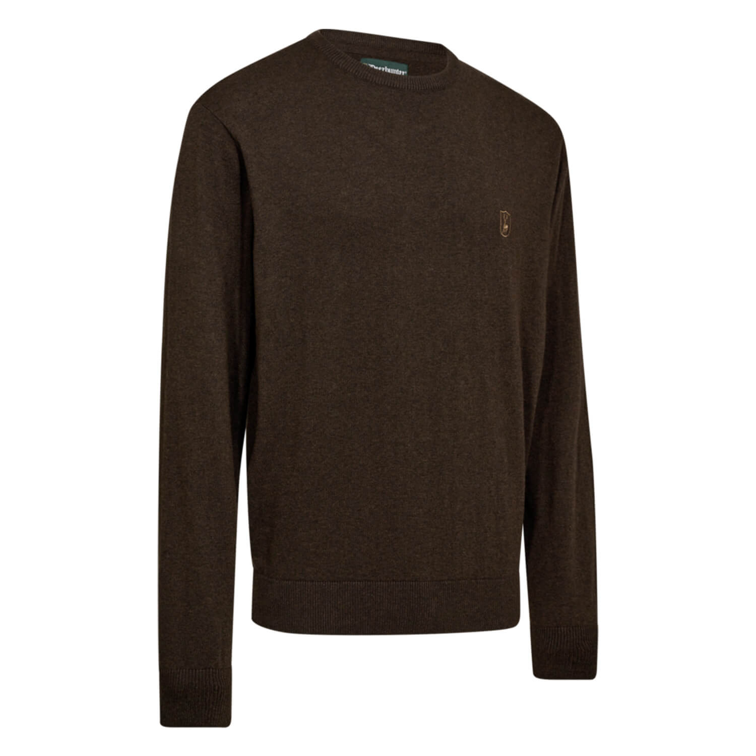  Deerhunter Harrington knitted jumper (brown melange)