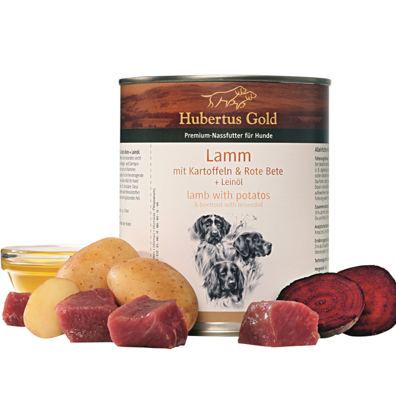  Hubertus Gold Cibo umido per agnelli (6 lattine) - Cani da caccia