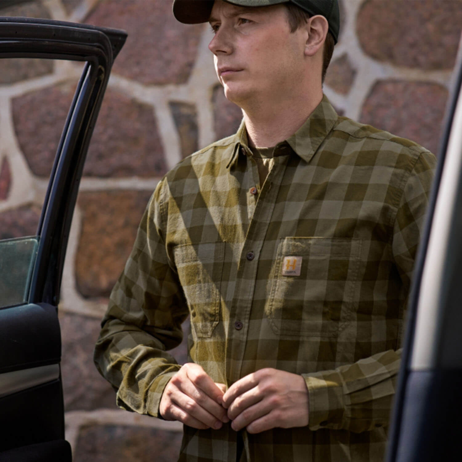  Härkila Camicia da caccia scandinava (Olive Check Scuro)