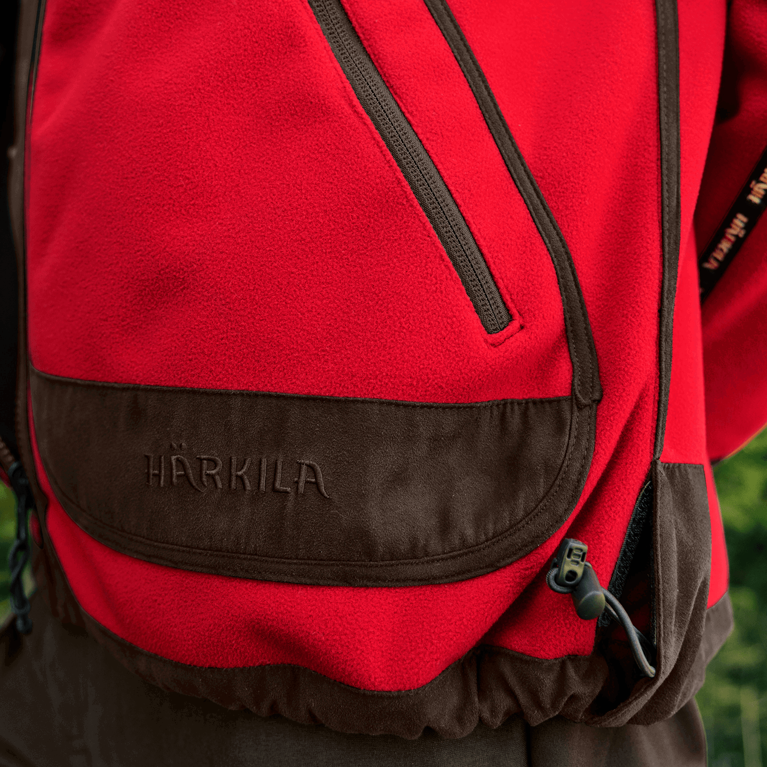 Härkila fleecewest Kamko (brown/red)