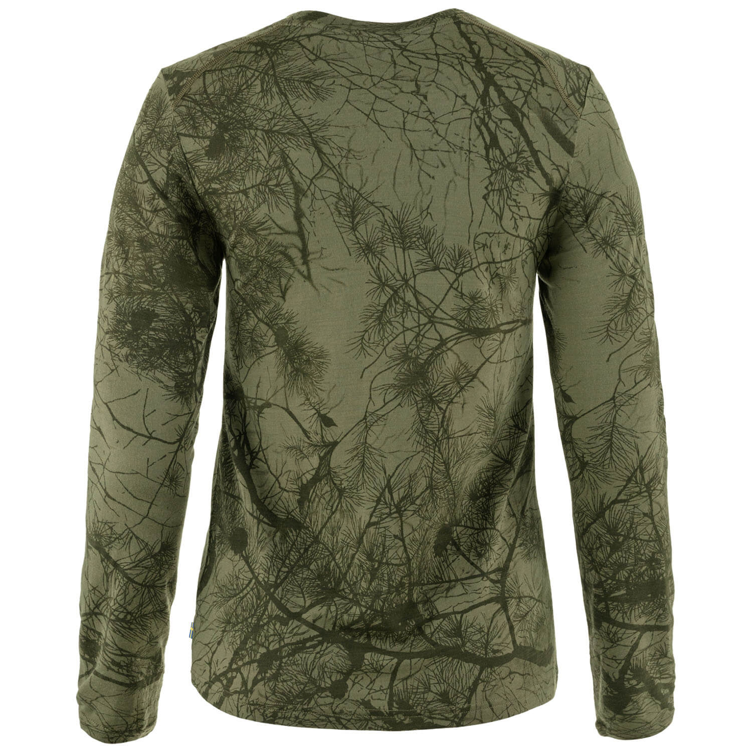  Fjällräven Maglietta LS da donna in lana Värmland (verde mimetico)