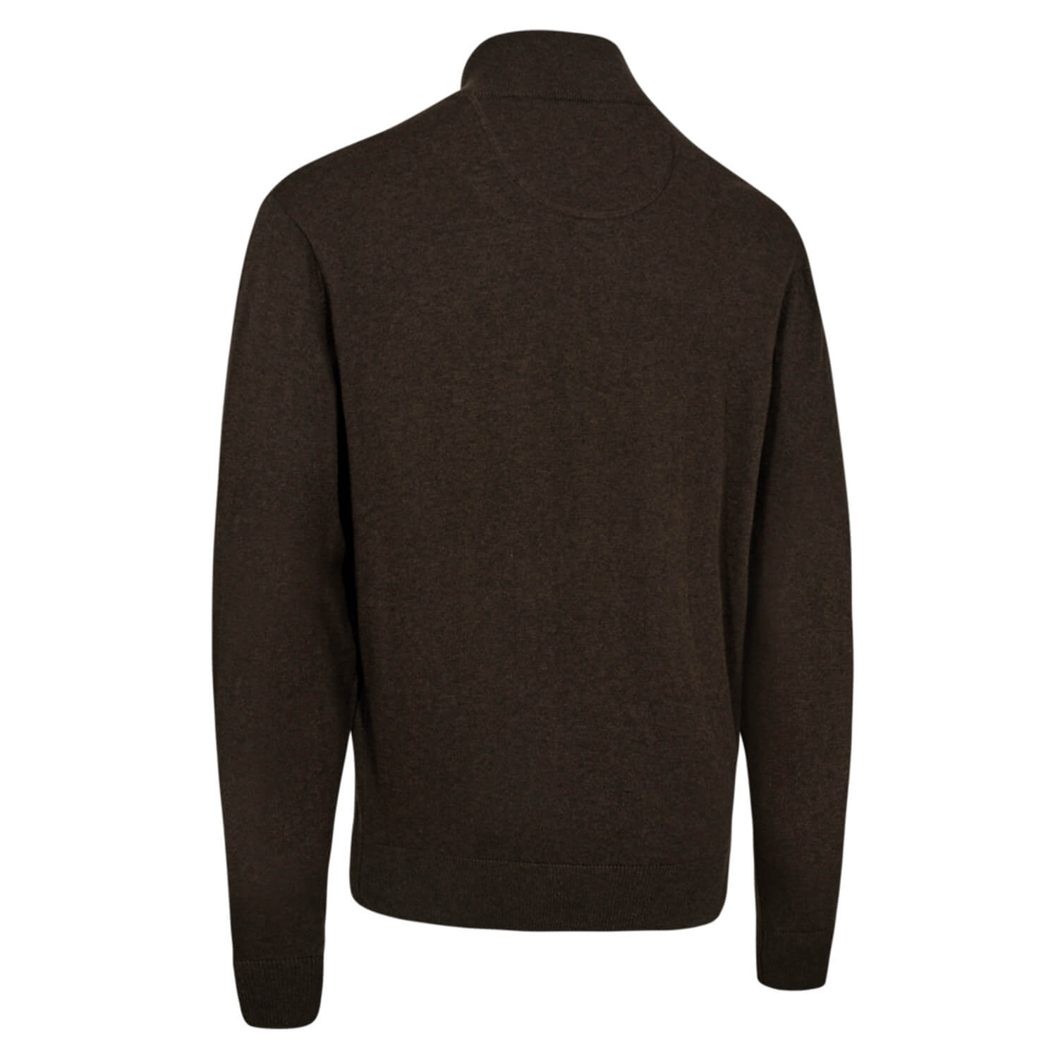  Deerhunter Half-Zip Harrington Knitted Jumper (Brown)