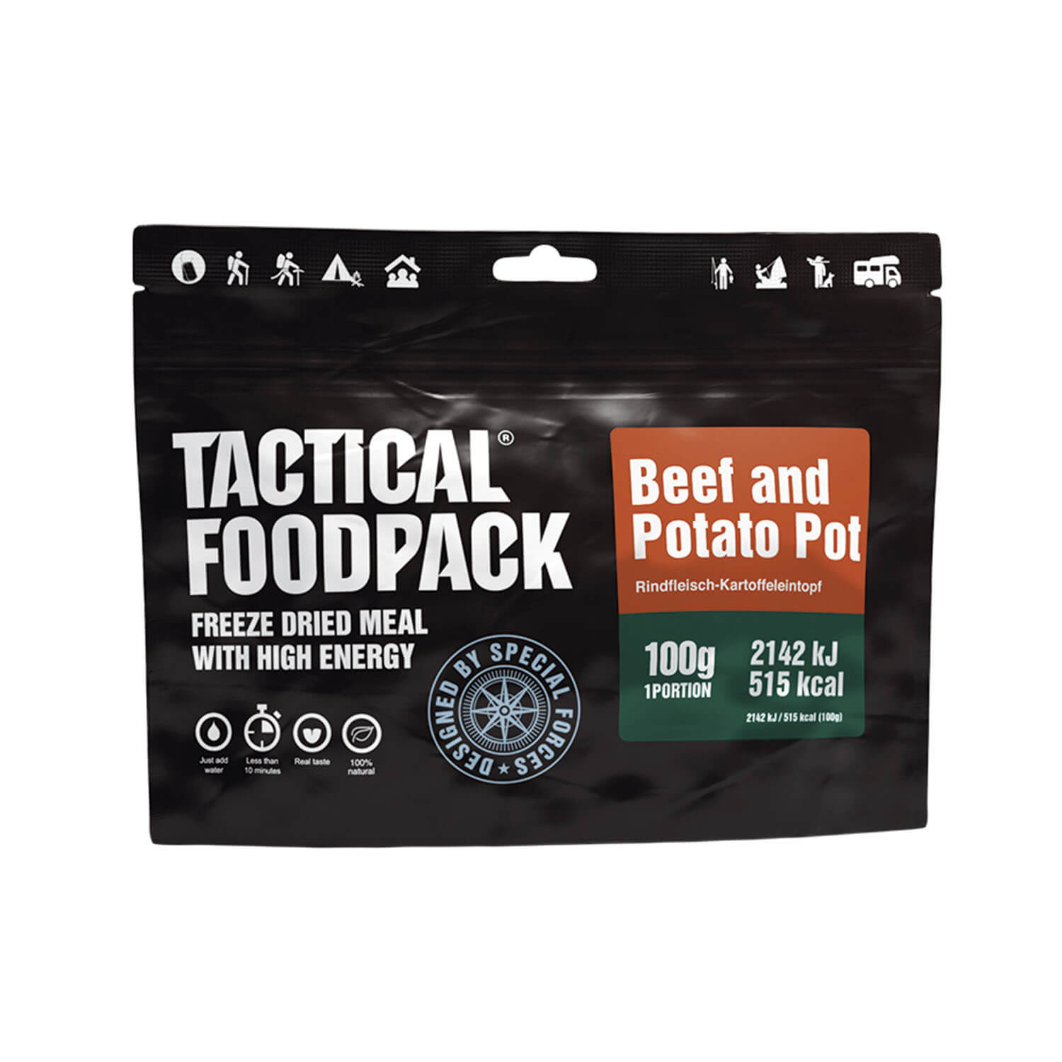 Pentola tattica Foodpack con manzo e patate - Cucina da campo