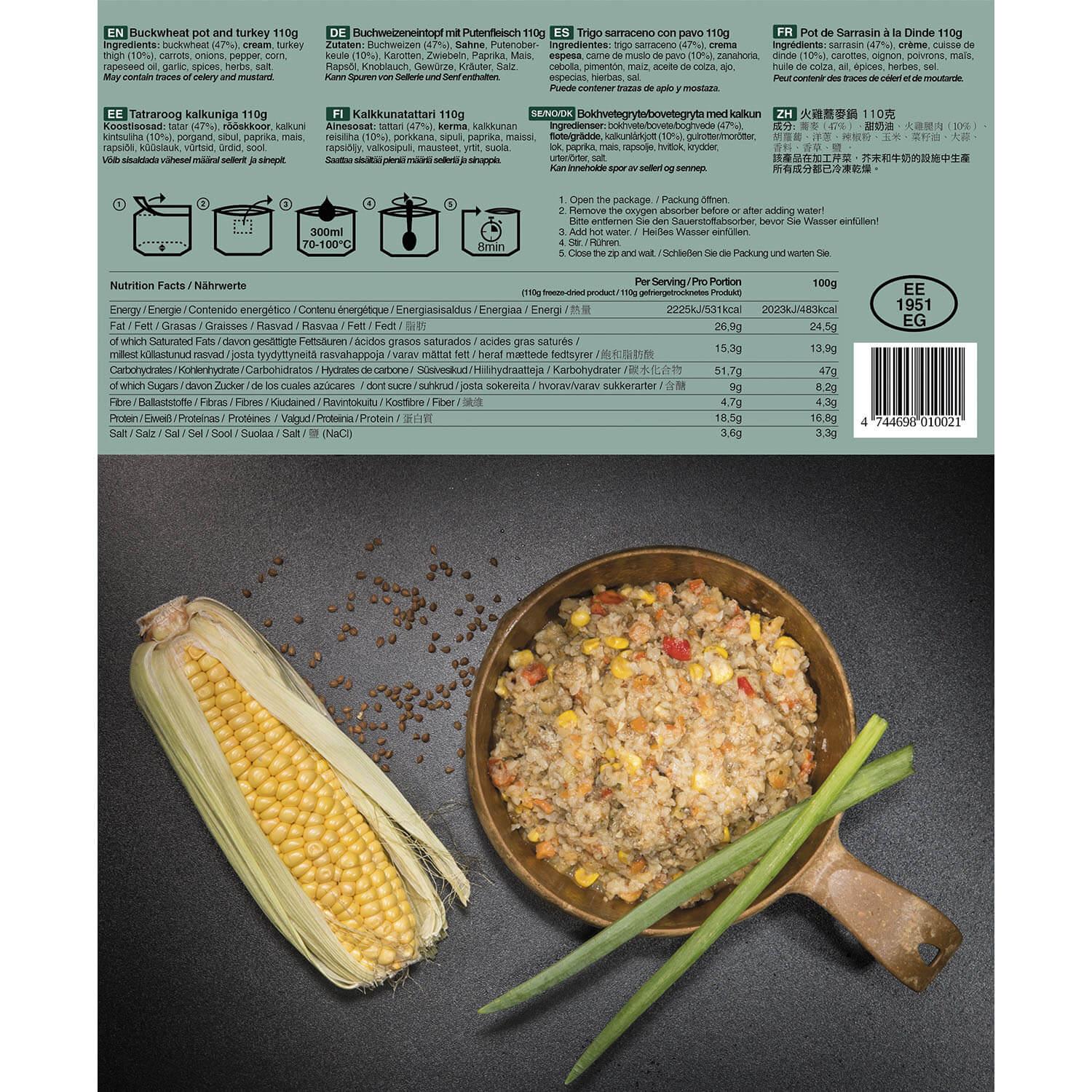 Pentola di grano saraceno e tacchino Tactical Foodpack