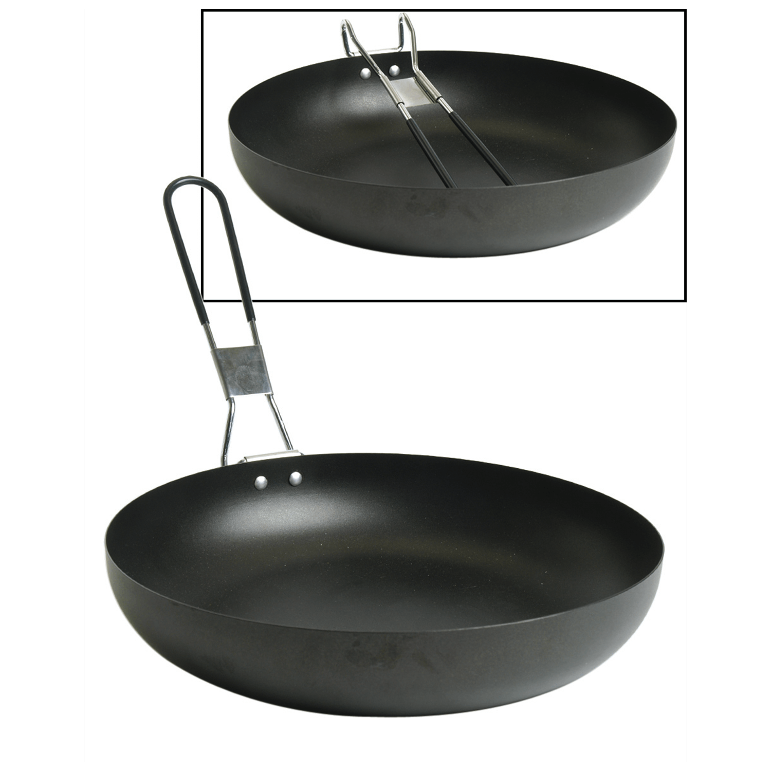  MIL-TEC Padella da campeggio con manico pieghevole