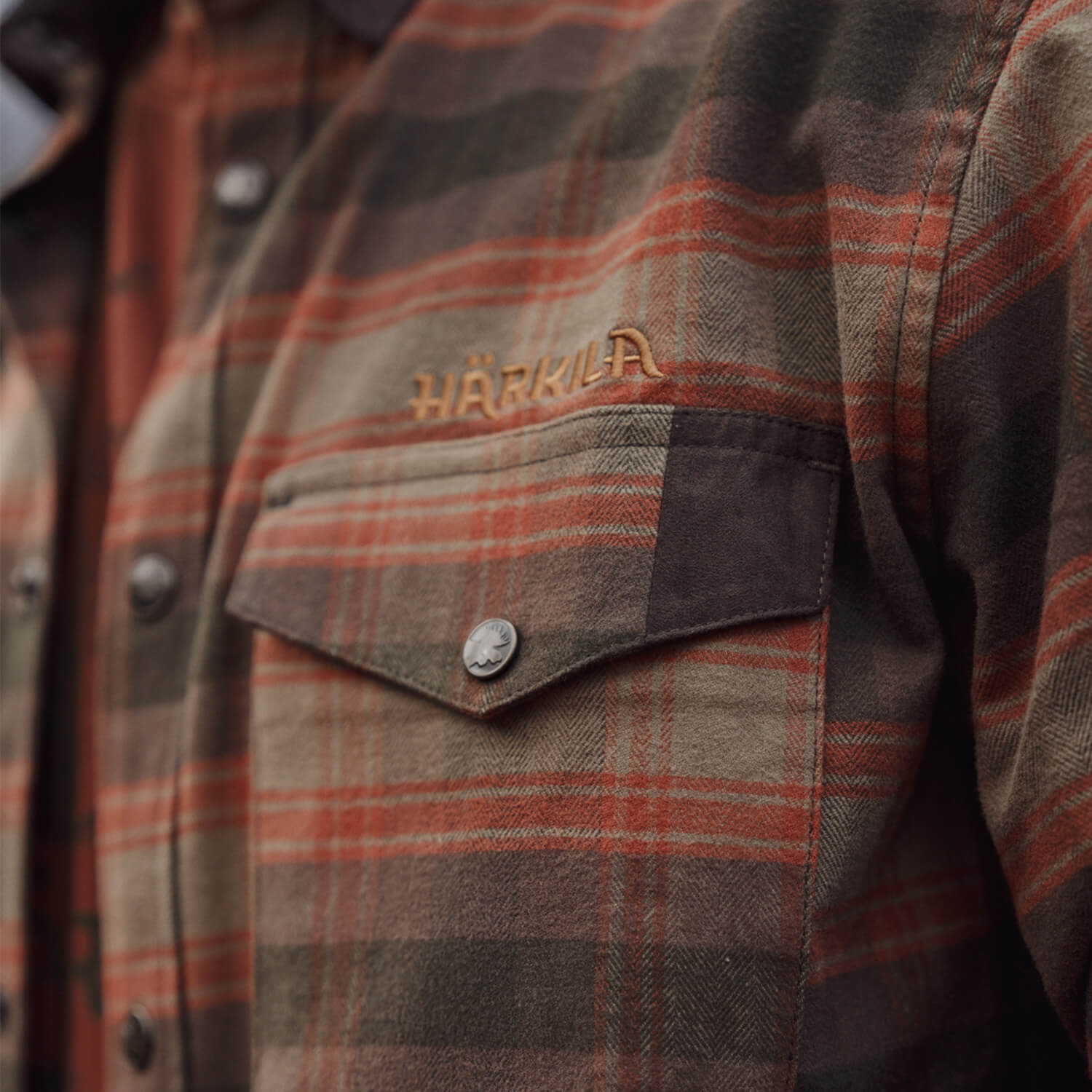 Härkila Jagdhemd Aivak (Autumn Orange Check)