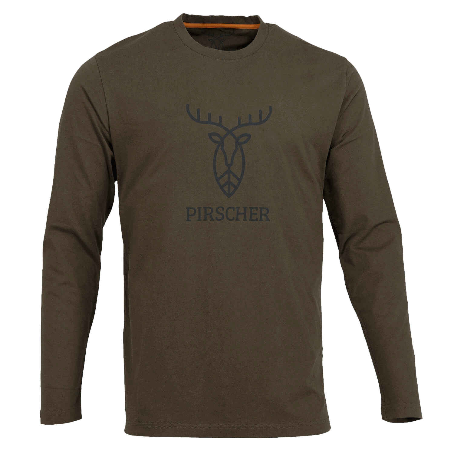  Pirscher Gear Logo della camicia LS (marrone) - Camicie