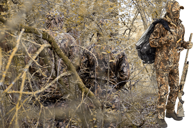 Pirscher Gear Allseason System 2.0 - top Tarnung im Herbstwald