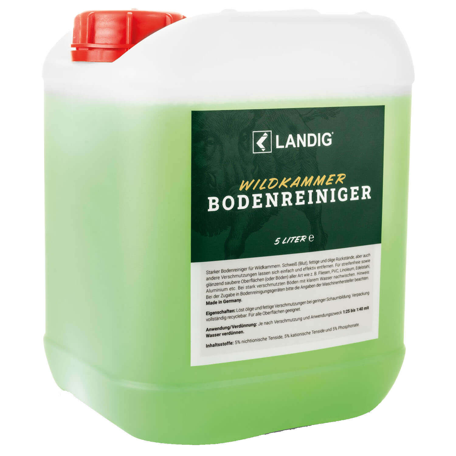  Landig Tanica di ricarica per detergenti per pavimenti 5L - Cucina da campo