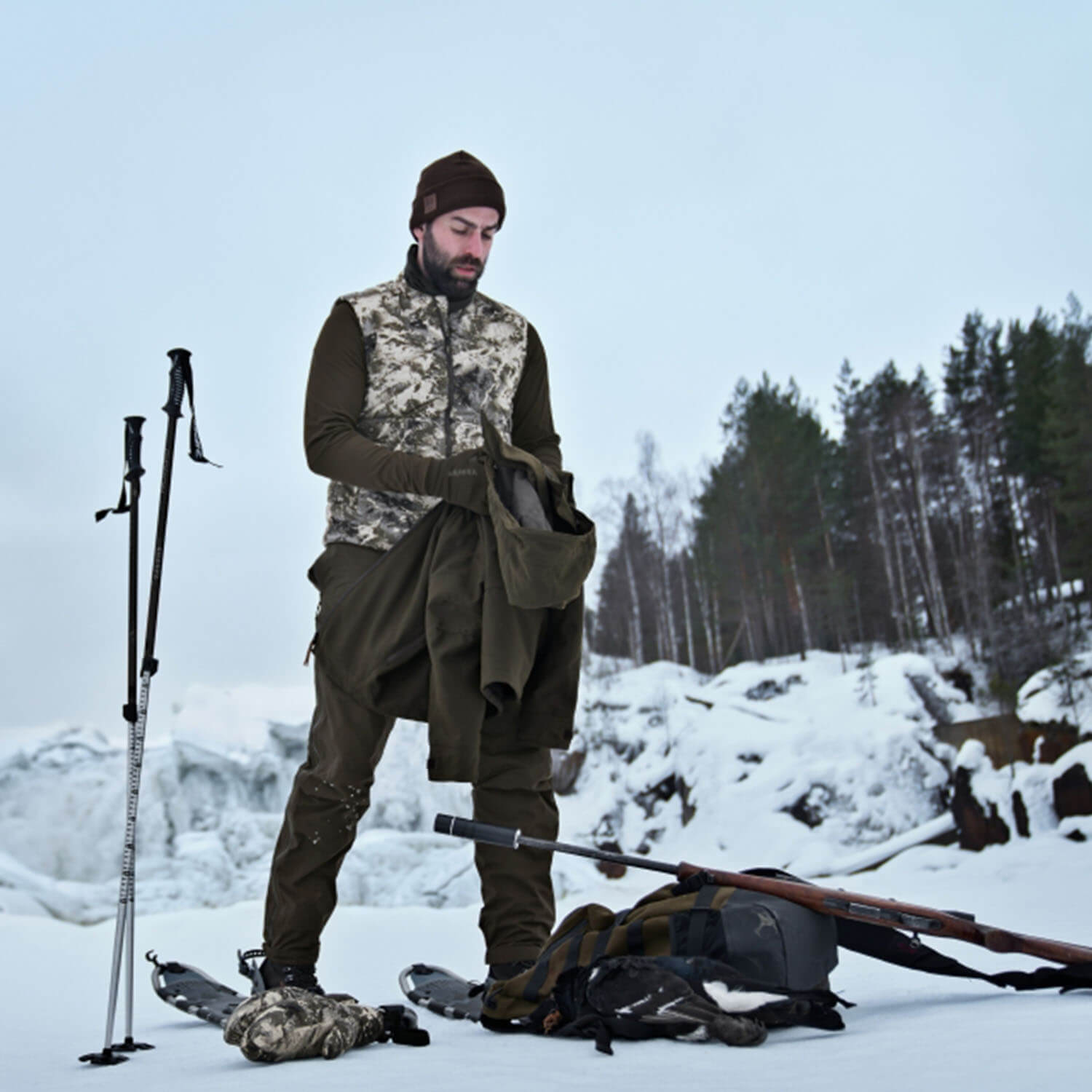  Härkila Gilet Mountain Hunter Expedition HSP Isolato