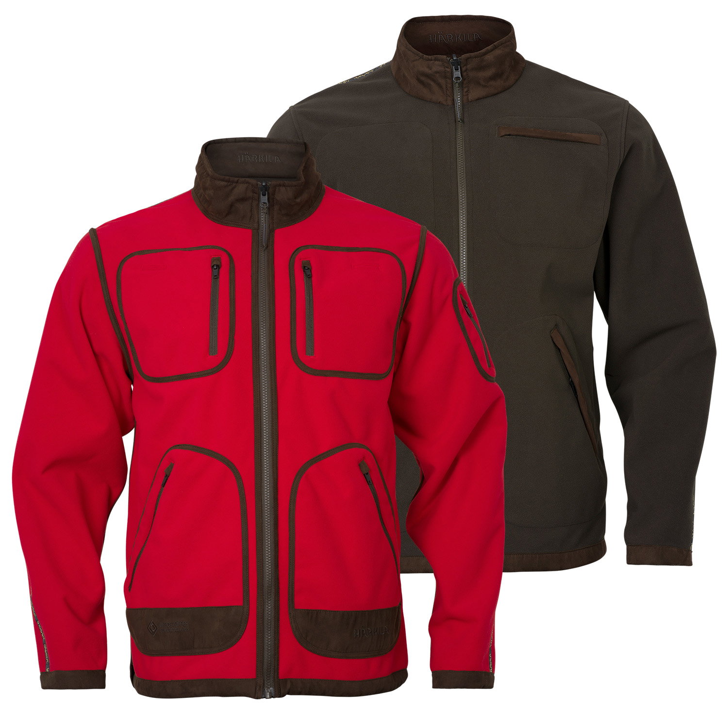 Härkila fleecewest Kamko (brown/red) - Driven Hunt